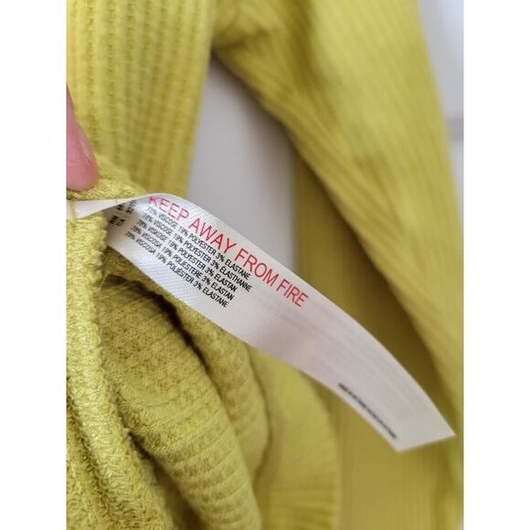 Anthropologie Daily Practice Mustard Yellow Knit Sweater Top Size XSmall - Picture 6 of 7